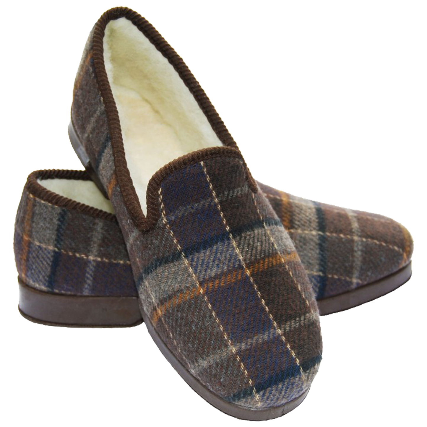 Charentaises BUCHANAN tartan brun