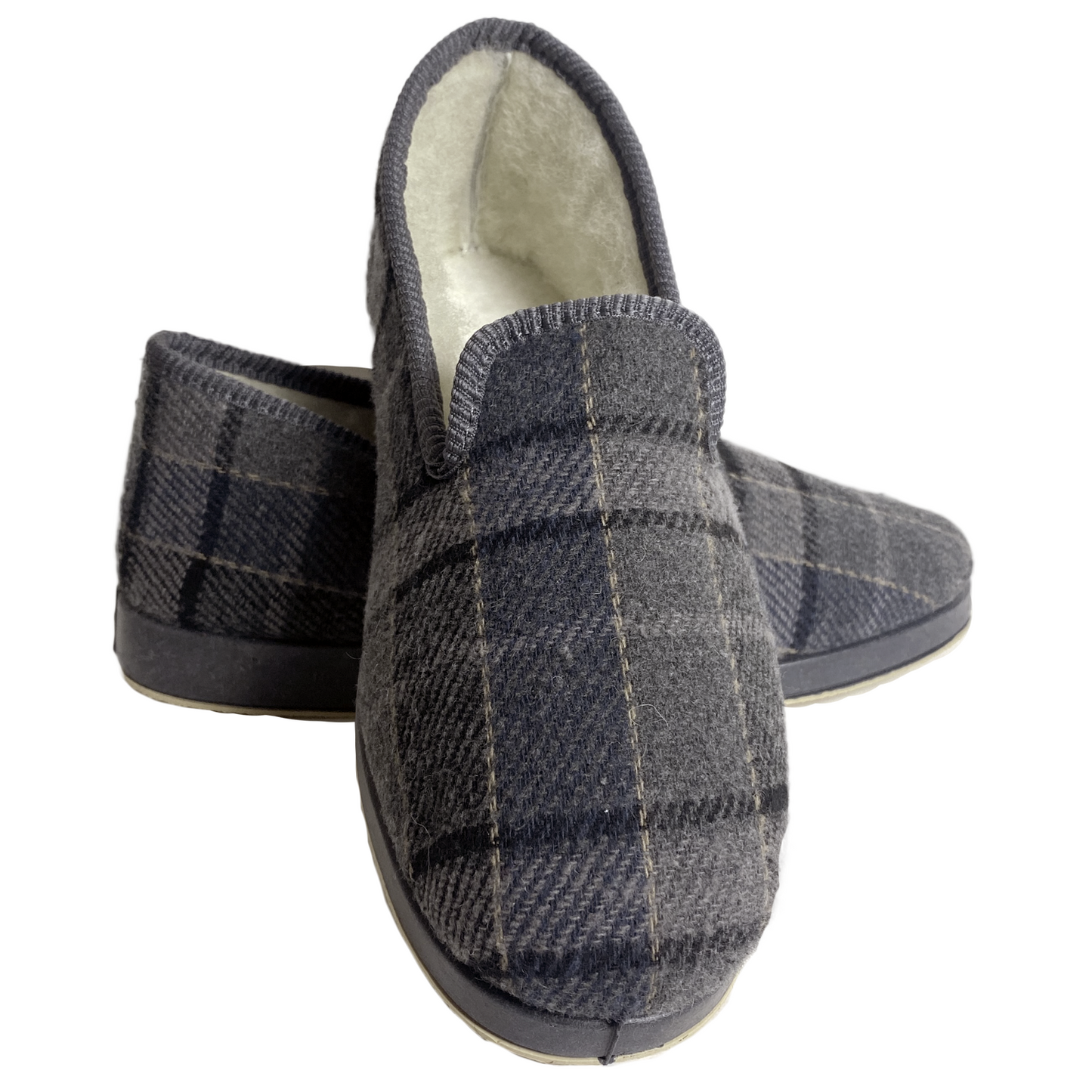 Charentaises FINNIGAN tartan gris